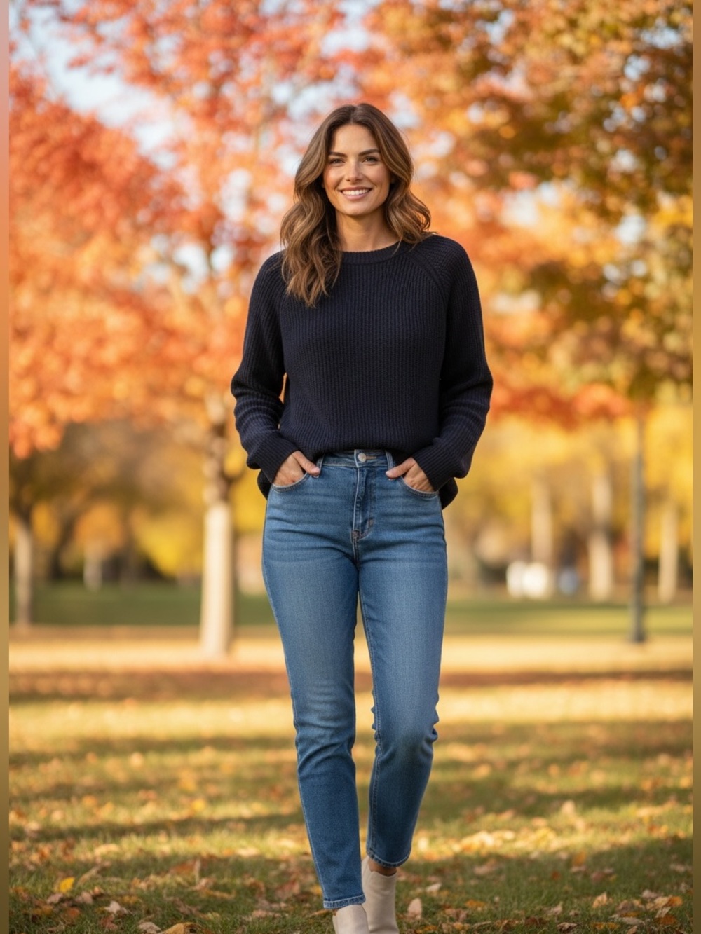 Old Navy Women's Crewneck Sweater in Navy